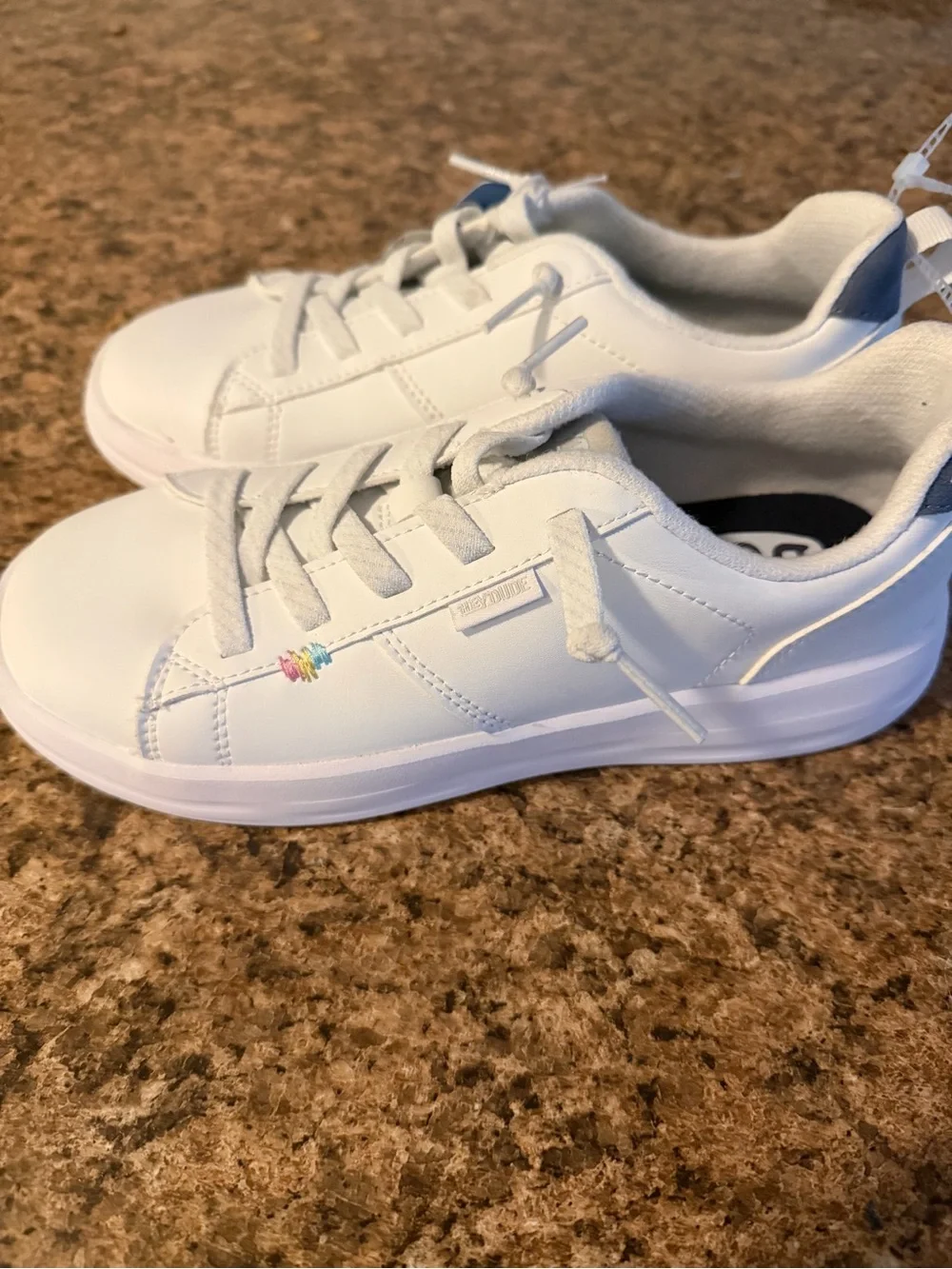 Hey Dude Girls Youth Karina Duo Y Classic White Athletic Shoes !!(2)